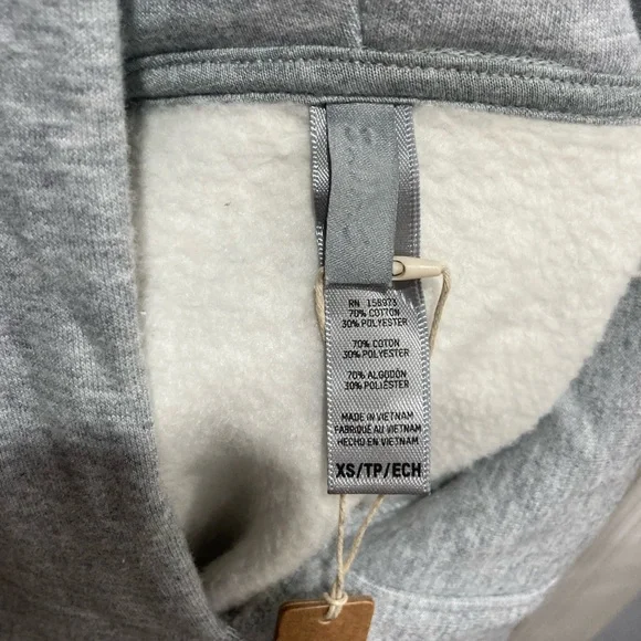 NEW! SKIMS Oversized Cotton Fleece Pullover Hoodie Heather Gray Sz XSmall, Small - Picture 4 of 9